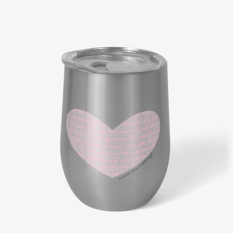 Pink Heart Wine Tumbler